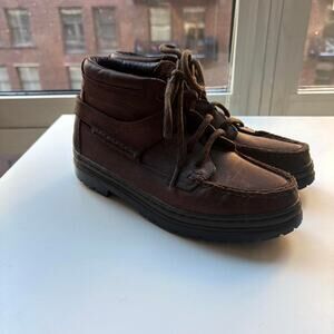 American Eagle Y2K Era Brown Utility Boots Made in Korea